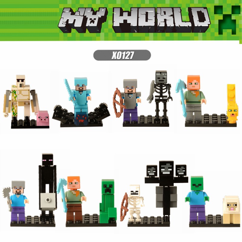 LEGO Minecraft Minifiguras Zombie Da Selva Blocos De Construção De  Brinquedos Educativos Infantis - Escorrega o Preço