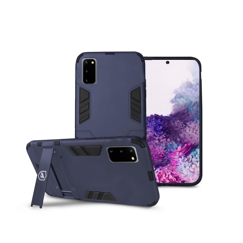 Capa Case Capinha Armor Gshield Galaxy S20 Azul Escuro com Suporte Kickstand - Proteção Militar - Mobile & Gadgets