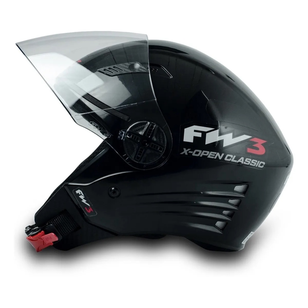 Capacete Aberto P/ Moto Fw3 Viseira Cristal X Open Inmetro em Oferta na Shopee