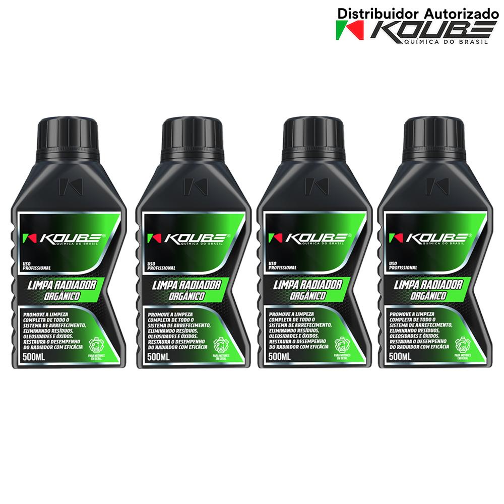 Limpa Radiadores Orgânico - Koube 500ML 04 Unidades Elimina Resíduos Oleosidades Restaura Desempenho