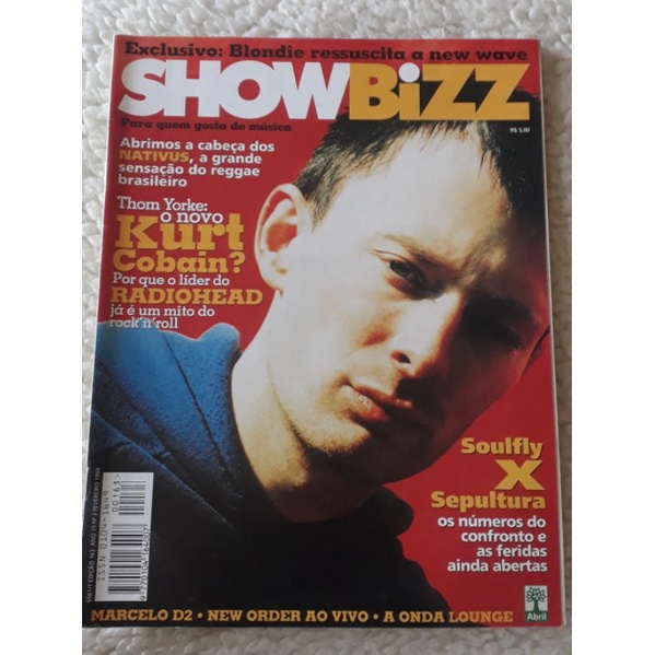 Revista Show Bizz Edição 163 Ano 15 Número 2 Fevereiro/ 1999 - Thom Yorke
