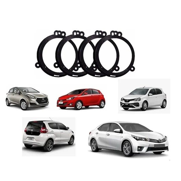 Aro Adaptador Alto Falante Hb20 Etios Corolla Versa Livina - 2099 em Oferta na Shopee