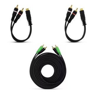 Cabo Som Automotivo Rca 5 Metros Tech One + 2 Cabos Y Carro em Oferta na Shopee
