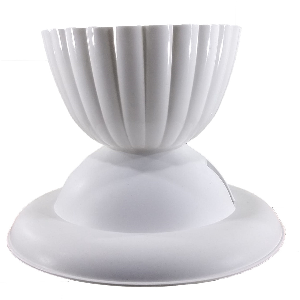 Plafonier Dinâmico Branco c/ Chapéu Recept. Porcelana Radial