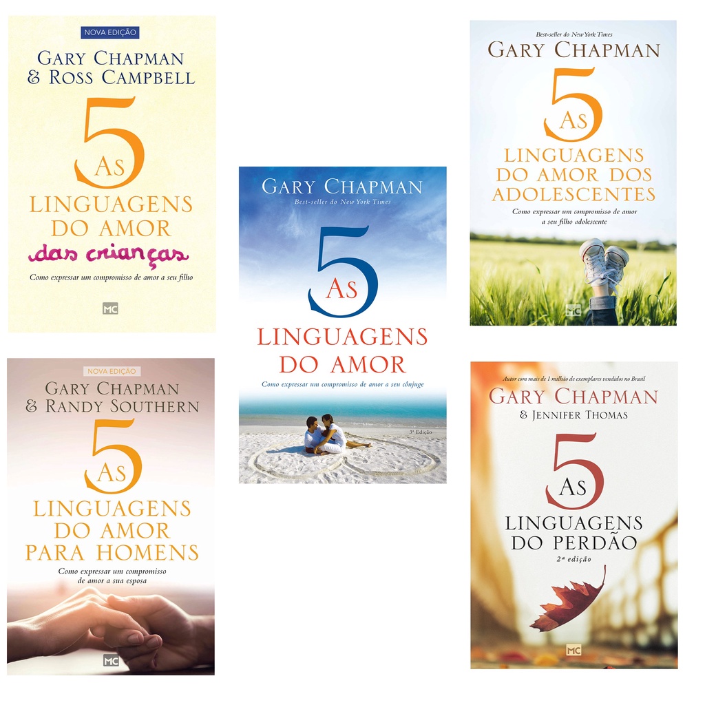 Kit 5 Livros | 5 Linguagens do amor coleção completa