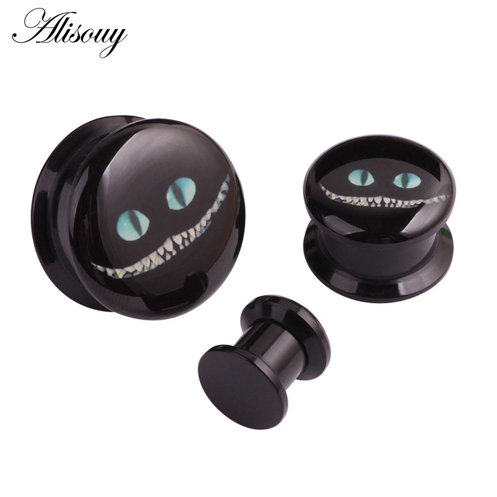 Alisouy 2 Peças De Tampões De Ouvido Acrílicos , Medidores De Ajuste De Parafuso , Túneis De Carne , Brincos-Logotipo Ma em Oferta na Shopee