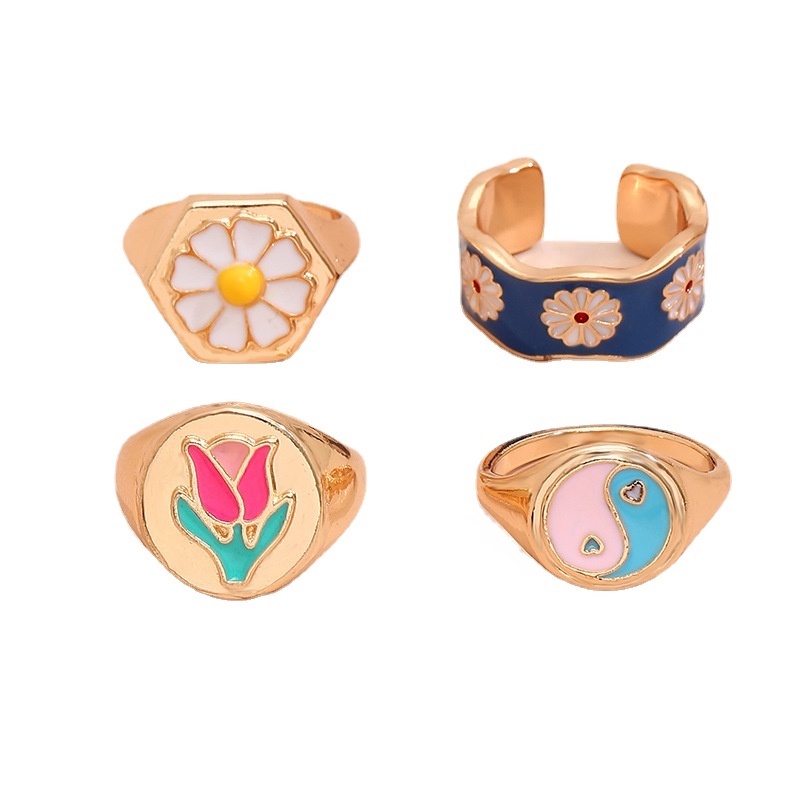 colorful ring set