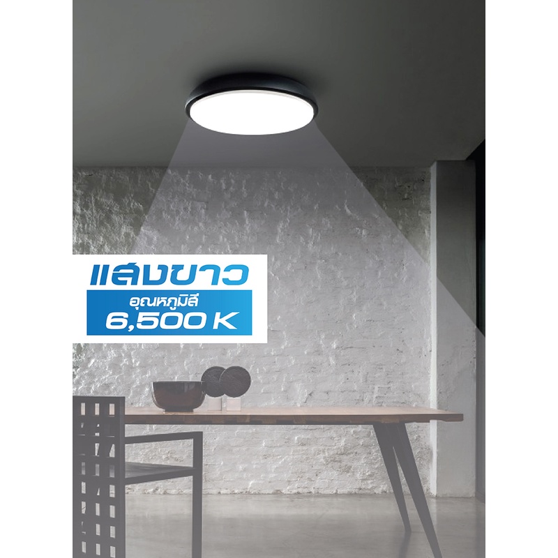 รูปสินค้า โคมไฟ LED สไตล์โมเดิร์น ประหยัดพลังงาน สีดำเงา