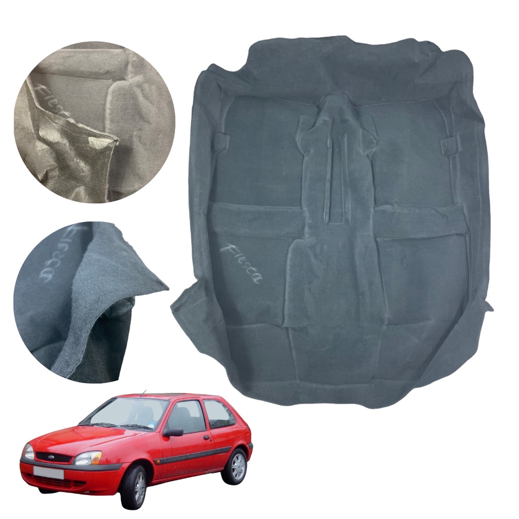 Carpete Moldado Assoalho Ford Fiesta Rocam 2005 Até 2014 Cinza Escuro