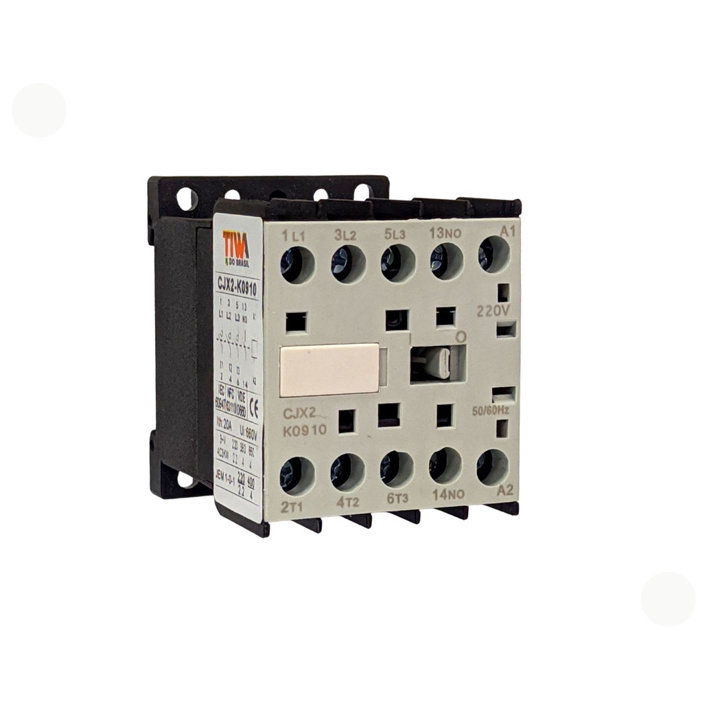 Mini Contatora 9a 220v Tiwa Contator 50/60 Hz Lc1k-0910m7