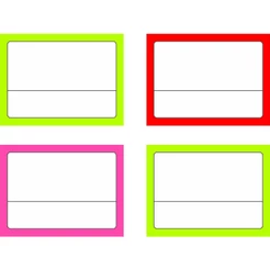 12 Placas preços pvc 17,0 x 12,5 cm, escrever e apagar, modelo cartaz Lisa, cartaz preços pvc, Ref. 12