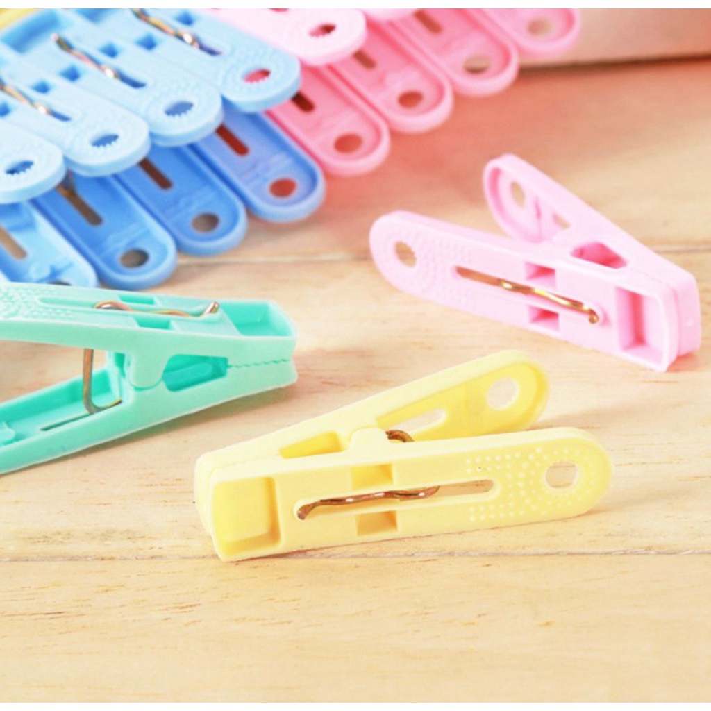 Kit 24 Prendedores COLORS Plástico Para Roupas Reforçado -