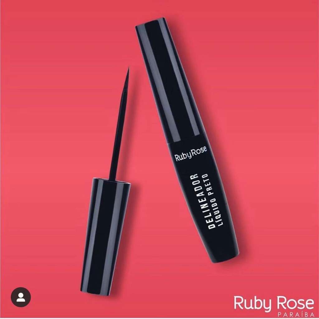 Delineador Líquido Preto Ruby Rose HB8406
