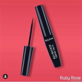 Delineador Líquido Preto Ruby Rose HB8406