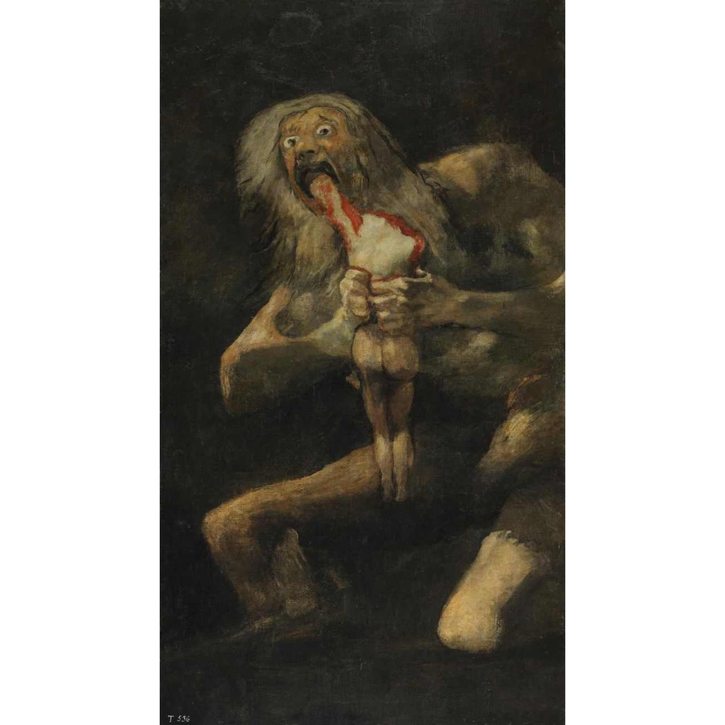 Saturno devorando um filho - Francisco de Goya - Tela Canvas Para Quadro