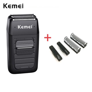 Kemei Km-1102 Barbeador Elétrico / Máquina De Acabamento Com Lâmina Twin / Forte em Oferta na Shopee