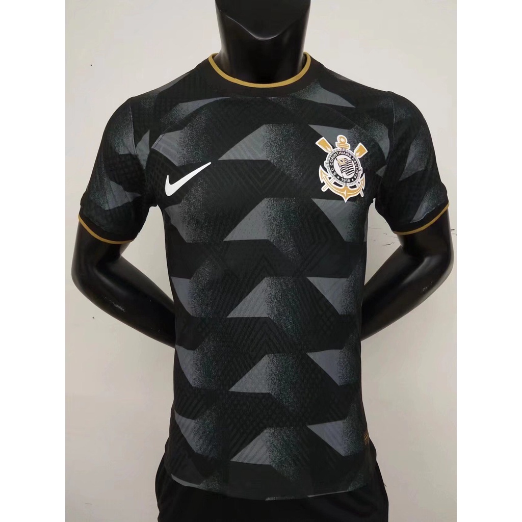 (Edição Jogador) Camisa Corinthians Preta 2022 II Time De Futebol ...