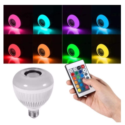 music bulb Lampada Bluetooth De Led Caixa De Som C Controle 12w Rgb para Festa de familia