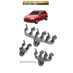 Kit dos Grampos travas  de Fixação do Suporte dos Cabos de vela  Chevrolet Celta  2001 até 2007