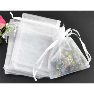 saquinhos de organza 7x9 com 100uni (branco) em Oferta na Shopee