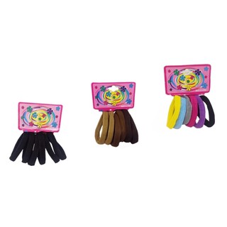 6 Amarrador de cabelo tipo meia, xuxinha, prendedor de cabelo preto, elástico de cabelo, rabicó