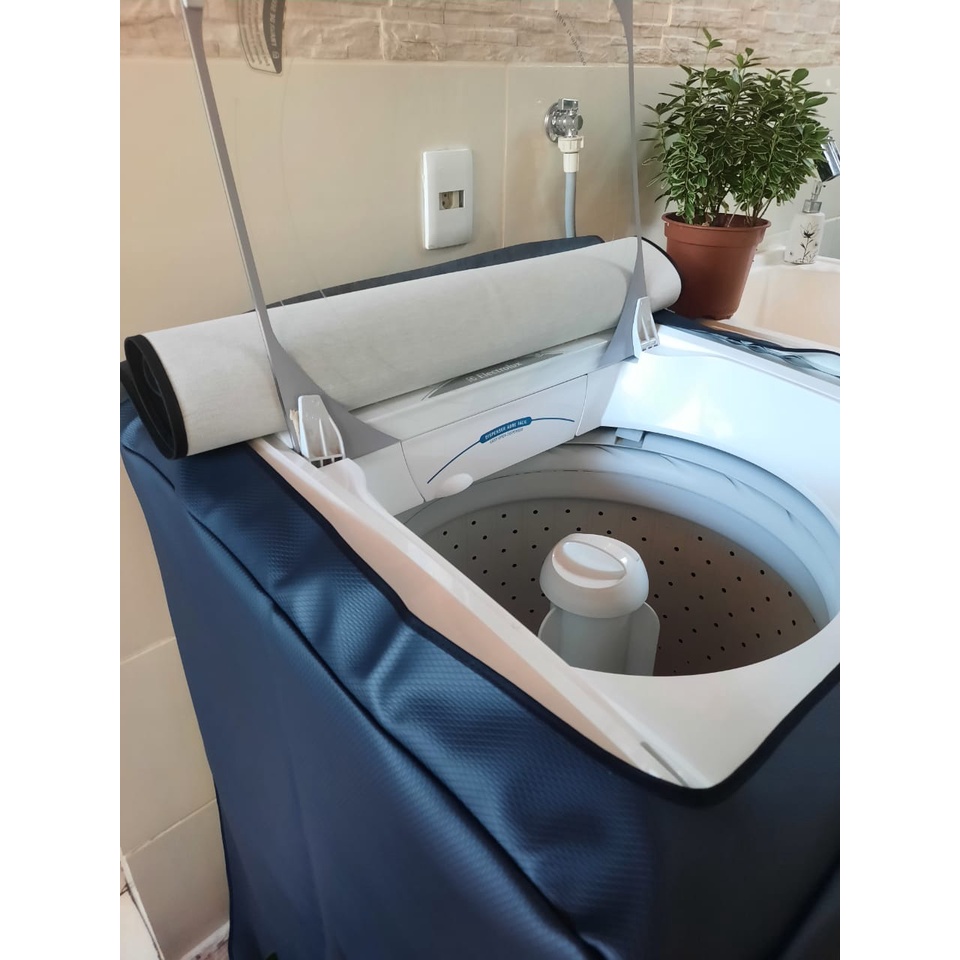Capa Maquina de Lavar Roupa Impermeável Sol e Chuva 13 a 17 KG - Oferta