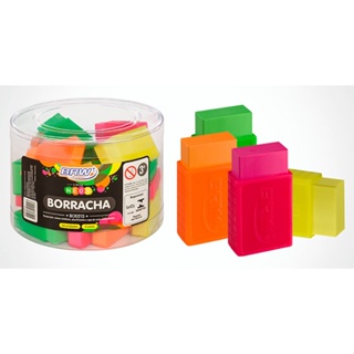 Borracha Plástica Neon c/ Capa Protetora 1 UNIDADE  BRW em Oferta na Shopee