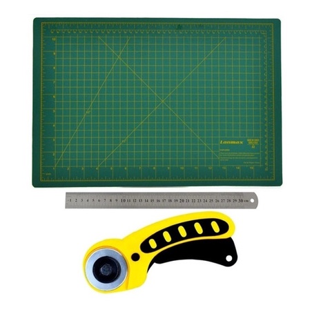 Kit Base Corte A3 Scrapbook + Cortador Circular + Régua Aço
