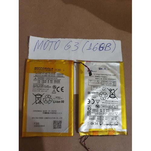 Bateria Cel. Motorola Moto G3 usada em bom estado