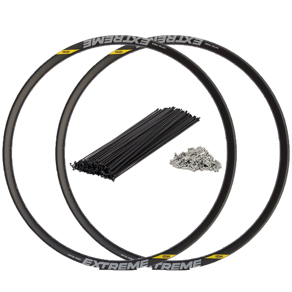 Kit Aro 29 Par Vzan Extreme Pro Disc 32 Furos Tubeless Com Raios 32F em Oferta na Shopee