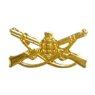 Distintivo Dourado De Gola De Infantaria - Inf