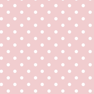 Papel de Parede Fundo Rosa e Circulos Branco Poa Autocolante