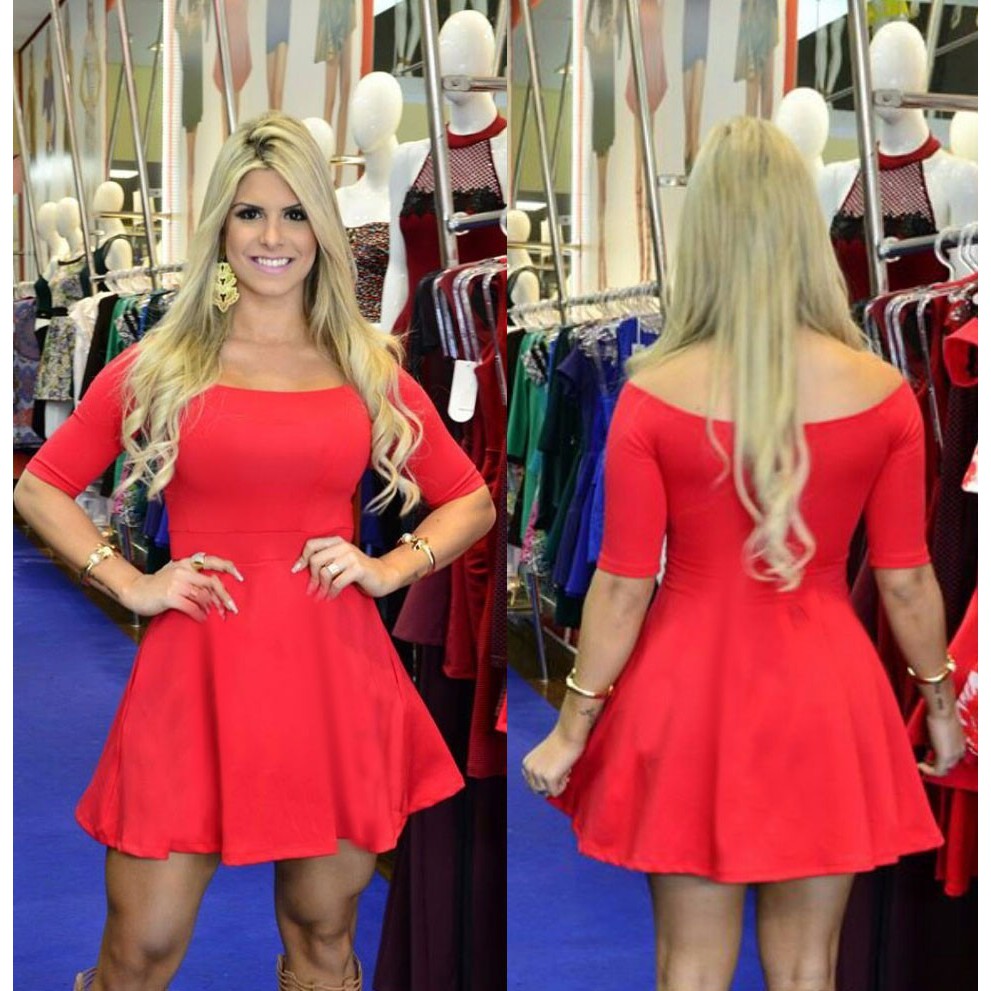 Vestidos Femininos Curtos Juju Panicat Godê Ombro A Ombro