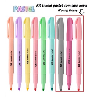 Kit Marca Texto Cis Lumini Pastel C/9 cores ! Novidade em Oferta na Shopee