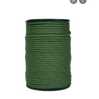 Cordel Velame Nylon Preto/ Verde ( 15 METROS )