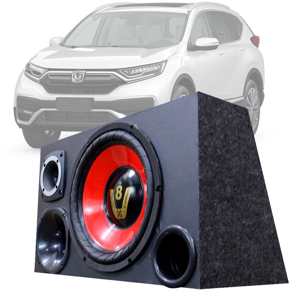 Caixa Trio Som Automotivo Trio Completa Subwoofer Honda Cr-v em Oferta na Shopee