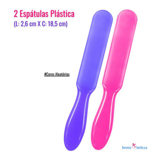Espátulas 2 unidades Espatula Plastica Abaulada Santa Clara ideal para manuseio de Cera Depilatória ou Cremes (NÃO COMPRE SEM LER A DESCRIÇÃO OU VEJA NA FOTO)