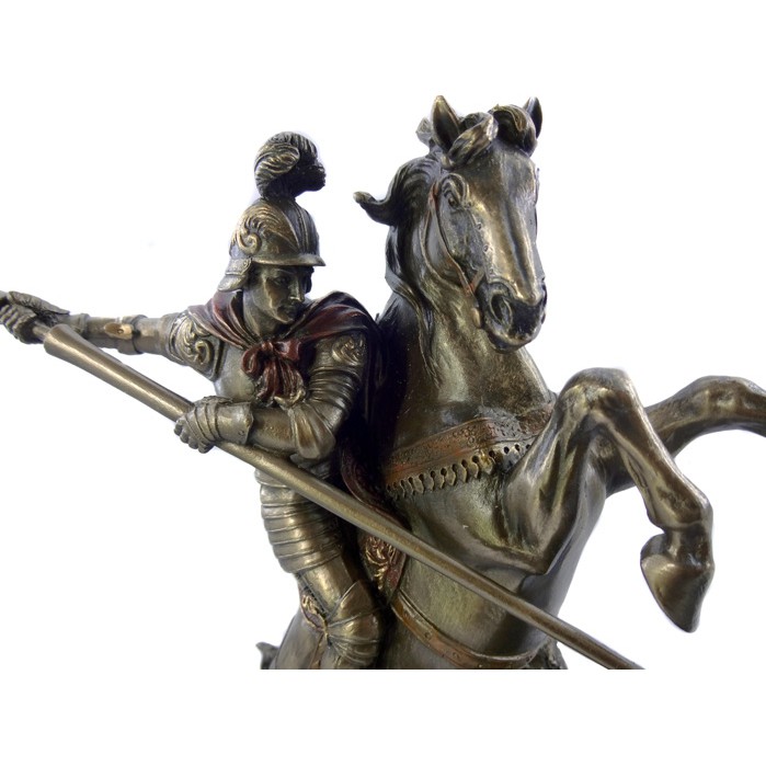 Imagem de São Jorge Escultura Em Resina Cor Bronze Veronese Design