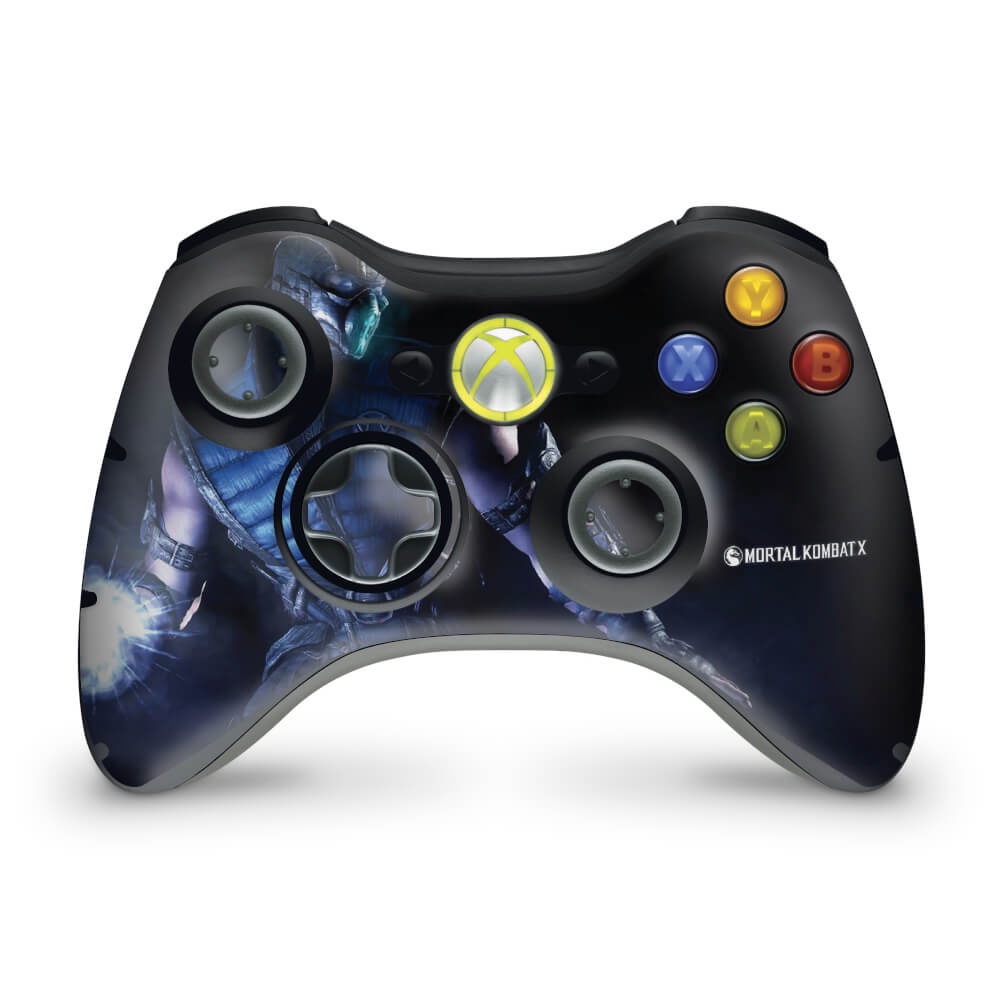 Skin Xbox 360 Controle Adesivo - Mortal Kombat X Subzero