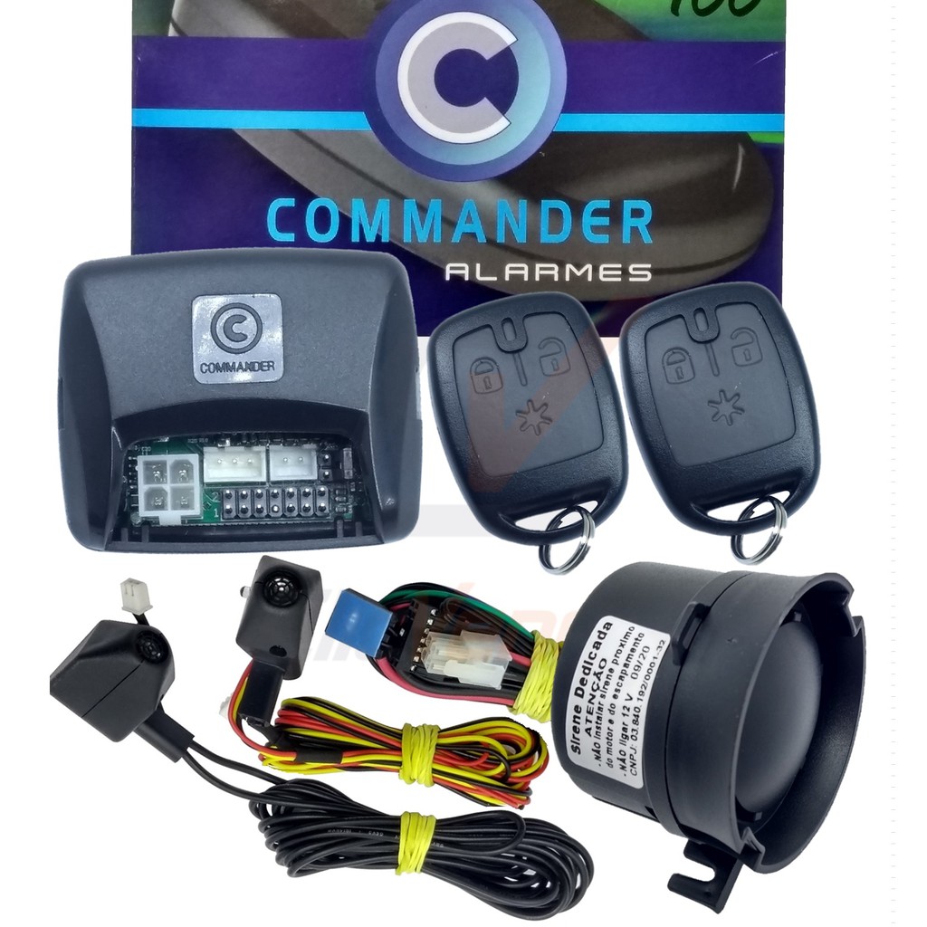 Alarme Automotivo Commander Al100 2 Controles Remotos