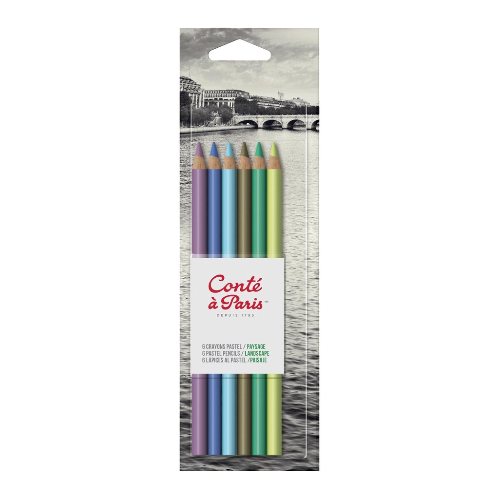 ESTOJO LAPIS PASTEL CONTE 06 LAPIS LANDSCAPE 50113