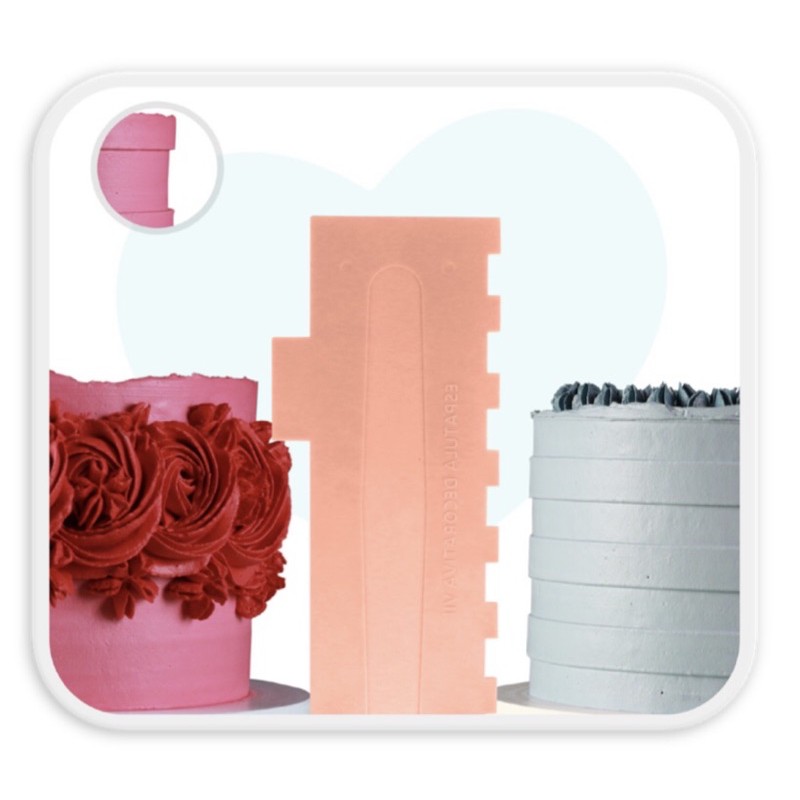 Espátula DECORATIVA N•7  ROSA LENI para bolo e confeitaria bluestar 23 cm  dupla confeitaria  (chocobraz) em Oferta na Shopee