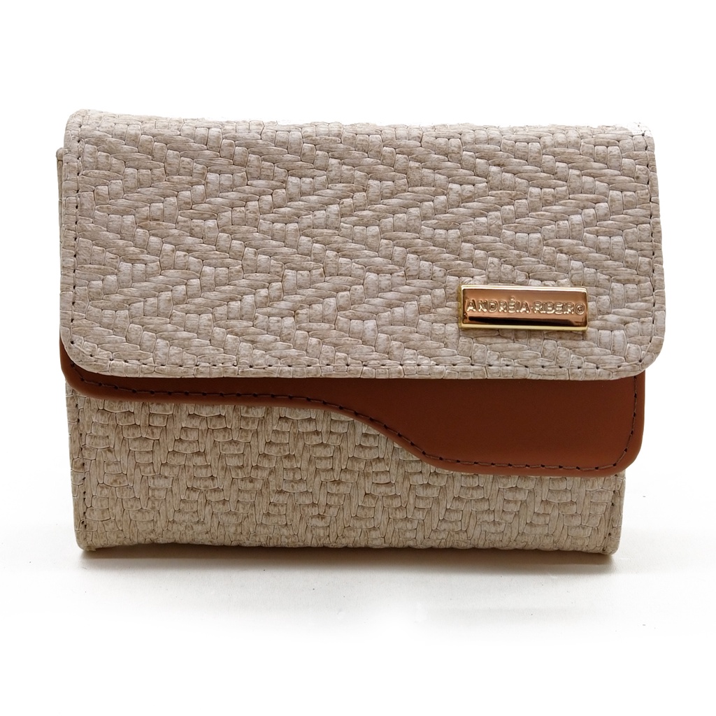 Carteira Feminina Pequena Couro Legítimo 2x1 Andreia Ribeiro Envio Já