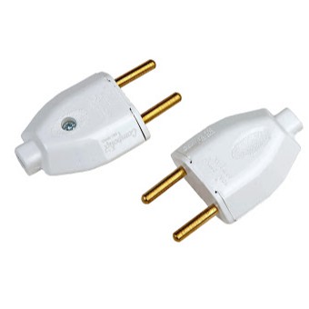 Plug Adaptador de Tomada Macho 2 Pinos 10a 250V