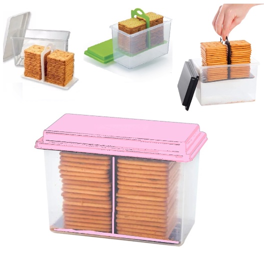 Porta Biscoito Bolacha Pote com Puxador Organizador Multiuso com Várias cores em Oferta na Shopee
