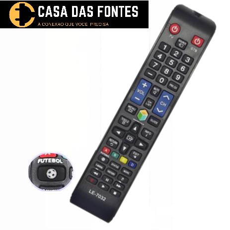 Controle Remoto Tv Samsung Smart Futebol Led 7032
