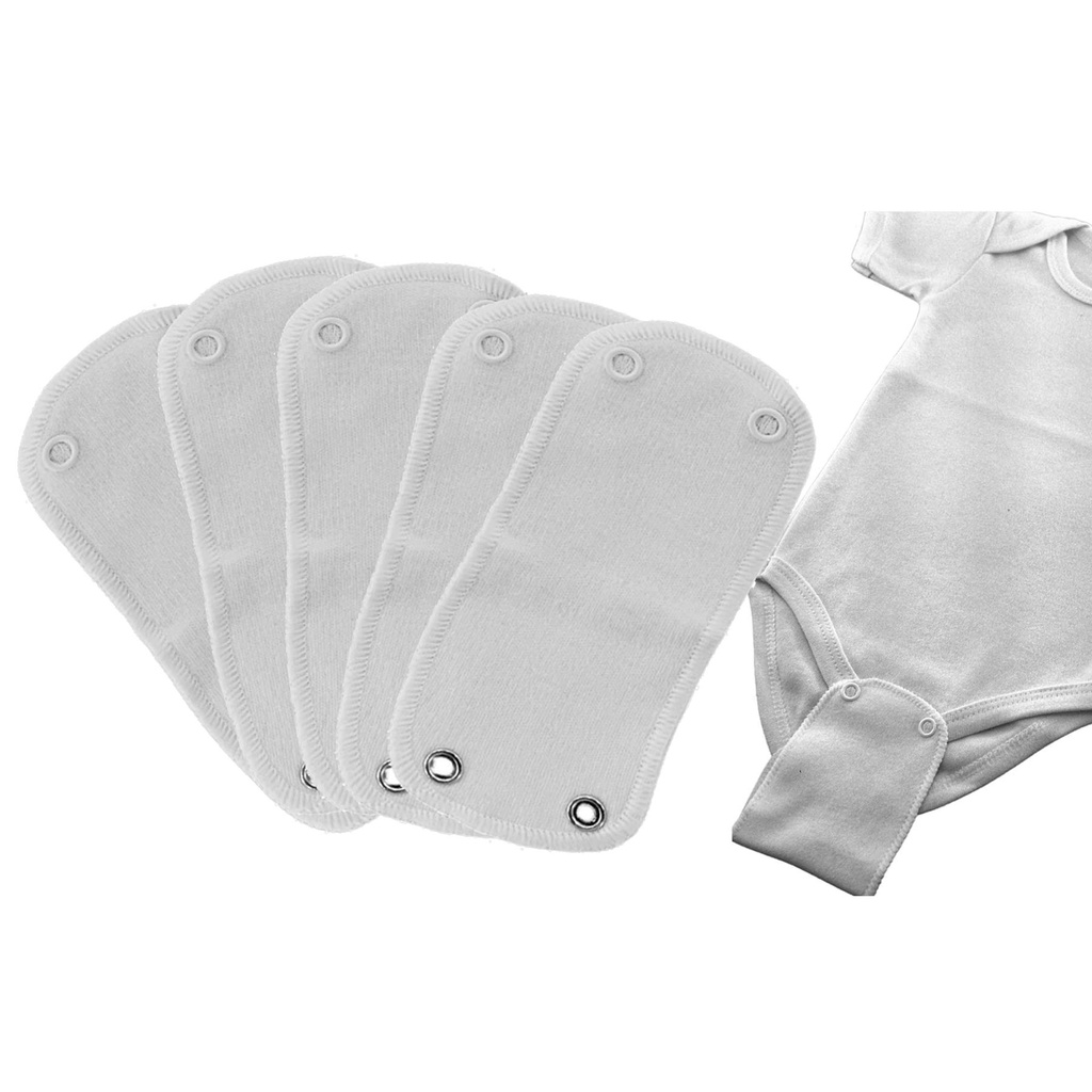 Kit 5 Un Extensor Body Bebe Botões De Pressão Em Aço Atacado