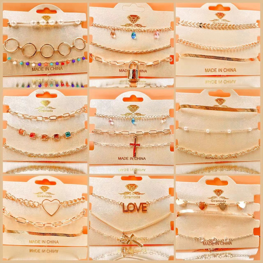 Pulseiras Banhada à ouro / Prata  - Feminina Sortidos