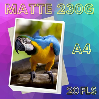 Matte 230g (20 fls A4) Papel Fotográfico Fosco p/ Jato de Tinta em Oferta na Shopee