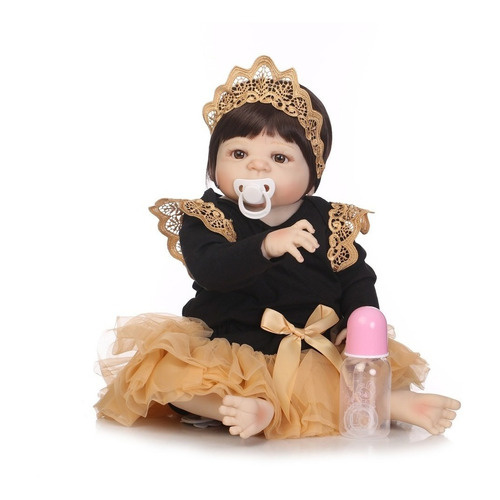 Bebê Reborn Barata 100% Silicone Princesa Menina 55cm Banho